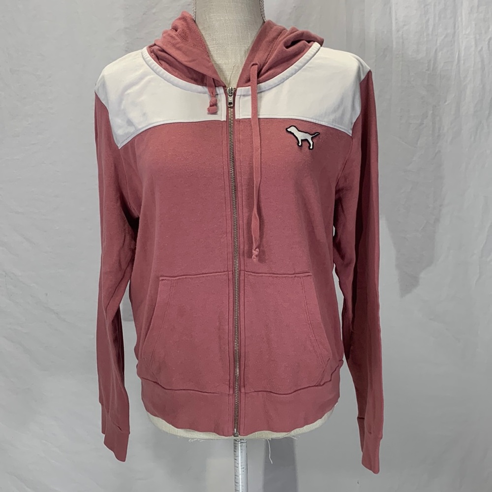 PINK Victoria’s Secret Full Zip Dusty Rose Pink Full Zip Begonia Hoodie …